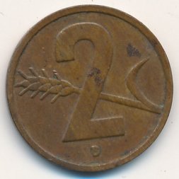Швейцария 2 раппена 1954 год
