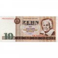 ГДР 10 марок 1971 год - Клара Цеткин - XF