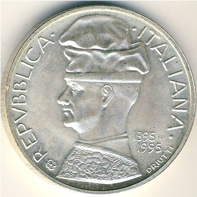 Италия 5000 лир 1995 год