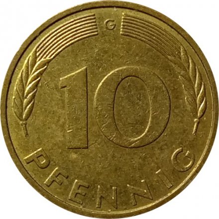 ФРГ 10 пфеннигов 1991 год - G