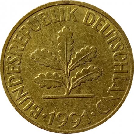 ФРГ 10 пфеннигов 1991 год - G