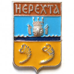 Значок Нерехта. Герб. Костромская серия (Al)