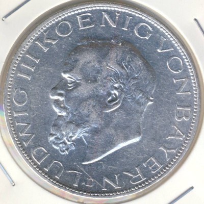 Монета Бавария 5 марок 1914 год