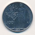 Италия 100 лир 1987 год - Минерва