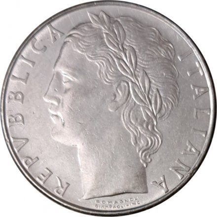 Италия 100 лир 1987 год - Минерва