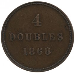 Гернси 4 дубля 1868 год