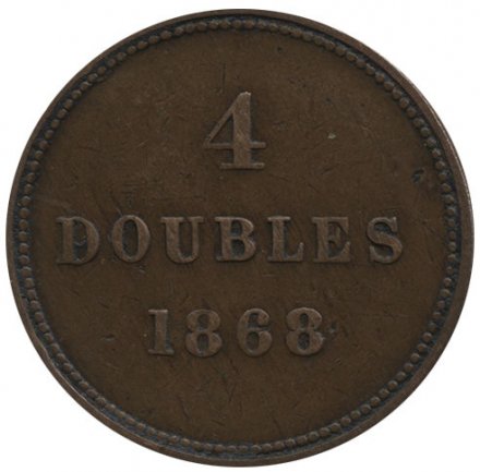 Гернси 4 дубля 1868 год