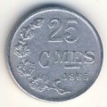 Люксембург 25 сантимов 1965 год
