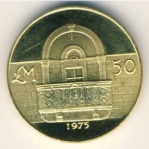 Мальта 50 фунтов 1975 год