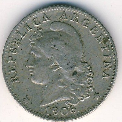 Аргентина 20 сентаво 1906 год
