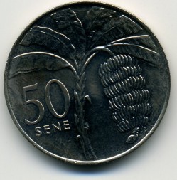 Монета Самоа 50 сене 2002 год