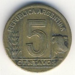 Аргентина 5 сентаво 1948 год