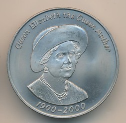 Тристан-да-Кунья 50 пенсов 2000 год - 100 лет со дня рождения Королевы Матери (медь-никель)