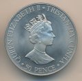 Тристан-да-Кунья 50 пенсов 2000 год - 100 лет со дня рождения Королевы Матери (медь-никель)