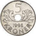 Норвегия 5 крон 1998 год - Орден Святого Улафа