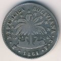 Боливия 2 соля 1861 год