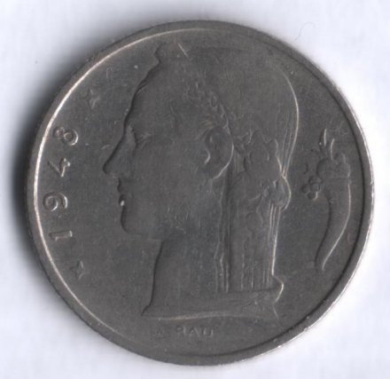 Бельгия 5 франков 1948 год BELGIE