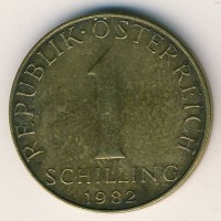 Монета Австрия 1 шиллинг 1982 год