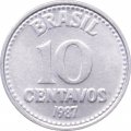 Бразилия 10 сентаво 1987 год