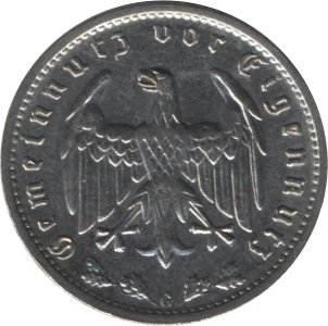 Третий Рейх 1 рейхсмарка 1934 год (G)