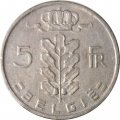 Бельгия 5 франков 1969 год BELGIE