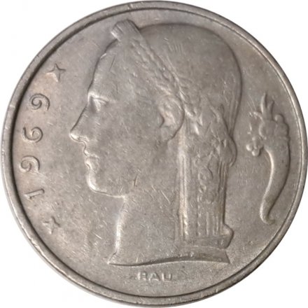 Бельгия 5 франков 1969 год BELGIE