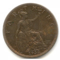 Великобритания 1 фартинг 1932 год - Король Георг V