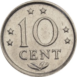 Антильские острова 10 центов 1985 год