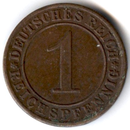 Германия 1 пфенниг 1934 год - А