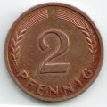 ФРГ 2 пфеннига 1970 год (J)