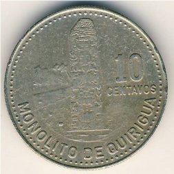 Гватемала 10 сентаво 1983 год