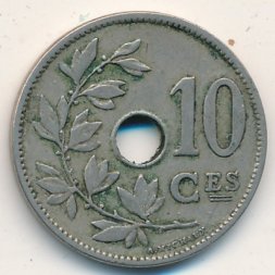 Бельгия 10 сантимов 1903 год
