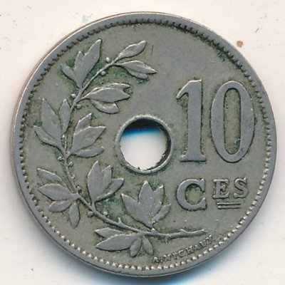 Бельгия 10 сантимов 1903 год