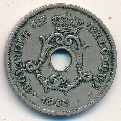 Бельгия 10 сантимов 1903 год