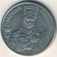 Монета Польша 100 злотых 1988 год - Ядвига (1384-1399)