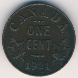 Канада 1 цент 1921 год
