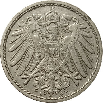 Германия 5 пфеннигов 1910 год (A)