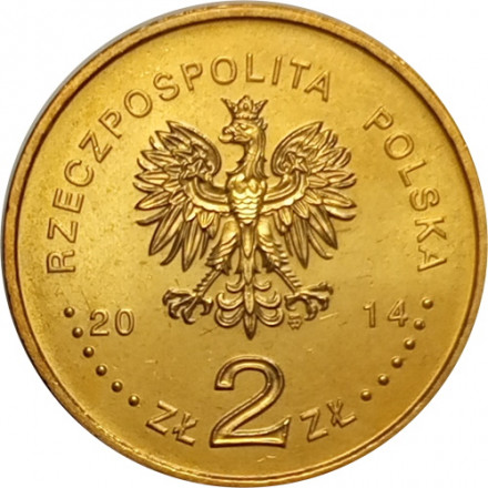 Польша 2 злотых 2014 год - 100 лет со дня рождения Яна Карского