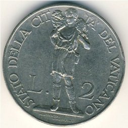 Ватикан 2 лиры 1935 год