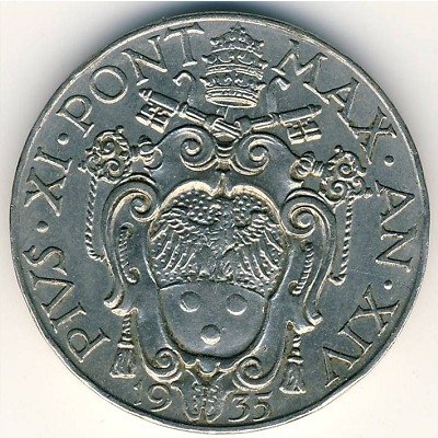 Ватикан 2 лиры 1935 год
