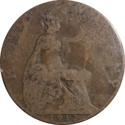 Великобритания 1/2 пенни 1912 год