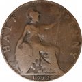 Великобритания 1/2 пенни 1912 год