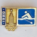 Значок. Олимпиада 1980. Москва. Гребля