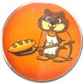 Значок Герои мультфильмов, бобер, хлебопек