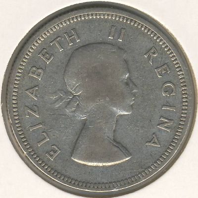 ЮАР 2 шиллинга 1954 год