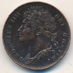 Великобритания 1 фартинг 1822 год