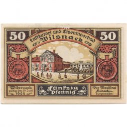 Германия (Нотгельд) 50 пфеннигов 1922 - Вильснак - XF+