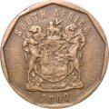 ЮАР 10 центов 2000 год - &quot;SOUTH AFRICA&quot; сверху