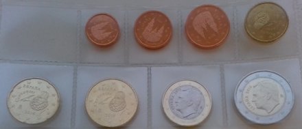 Набор из 8 евромонет Испании 2018 год
