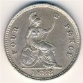 Великобритания 4 пенса 1888 год